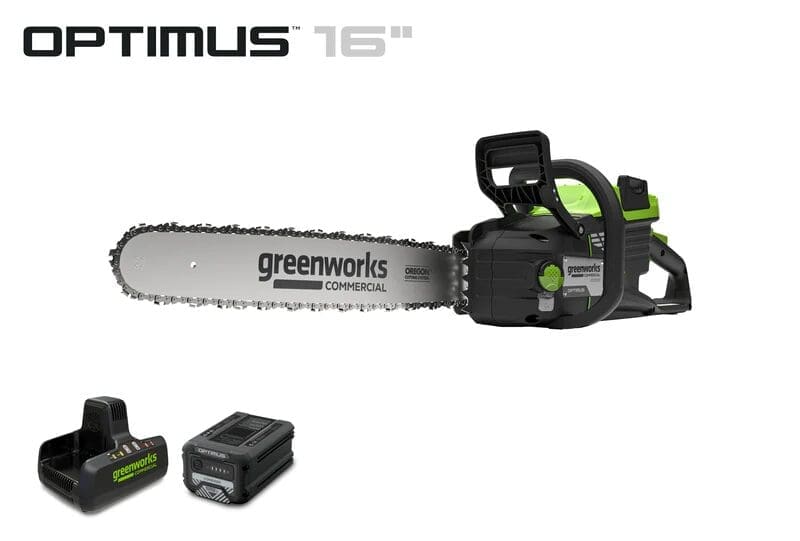 82V OPTIMUS 3.0 kW 16" Chainsaw Kit with CORE400 Battery & DP Charger