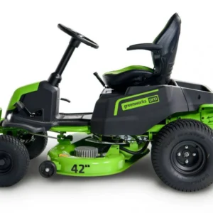 Greenworks [7409202] CRT428 - Residential ZTR 42in Mowing Tractor (Includes 6x 82v batteries and 3x dual port fast chargers)